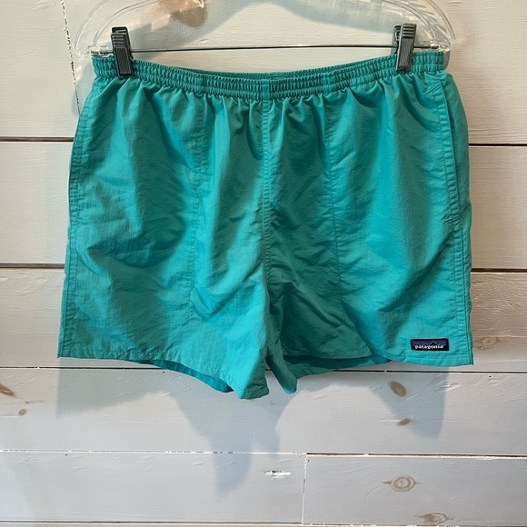 Patagonia Men's Teal Blue Swim Shorts, size large, EUC, summer, beach, trunks - Picture 1 of 7